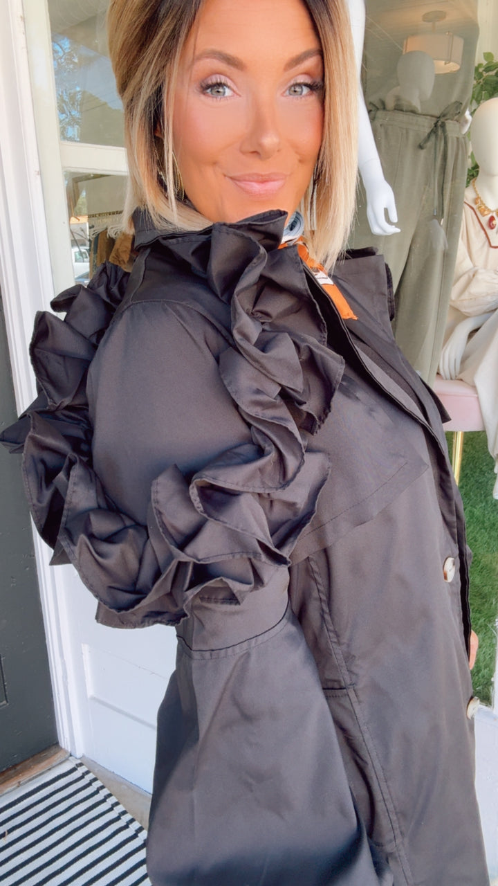 Oversized Ruffled Jacket