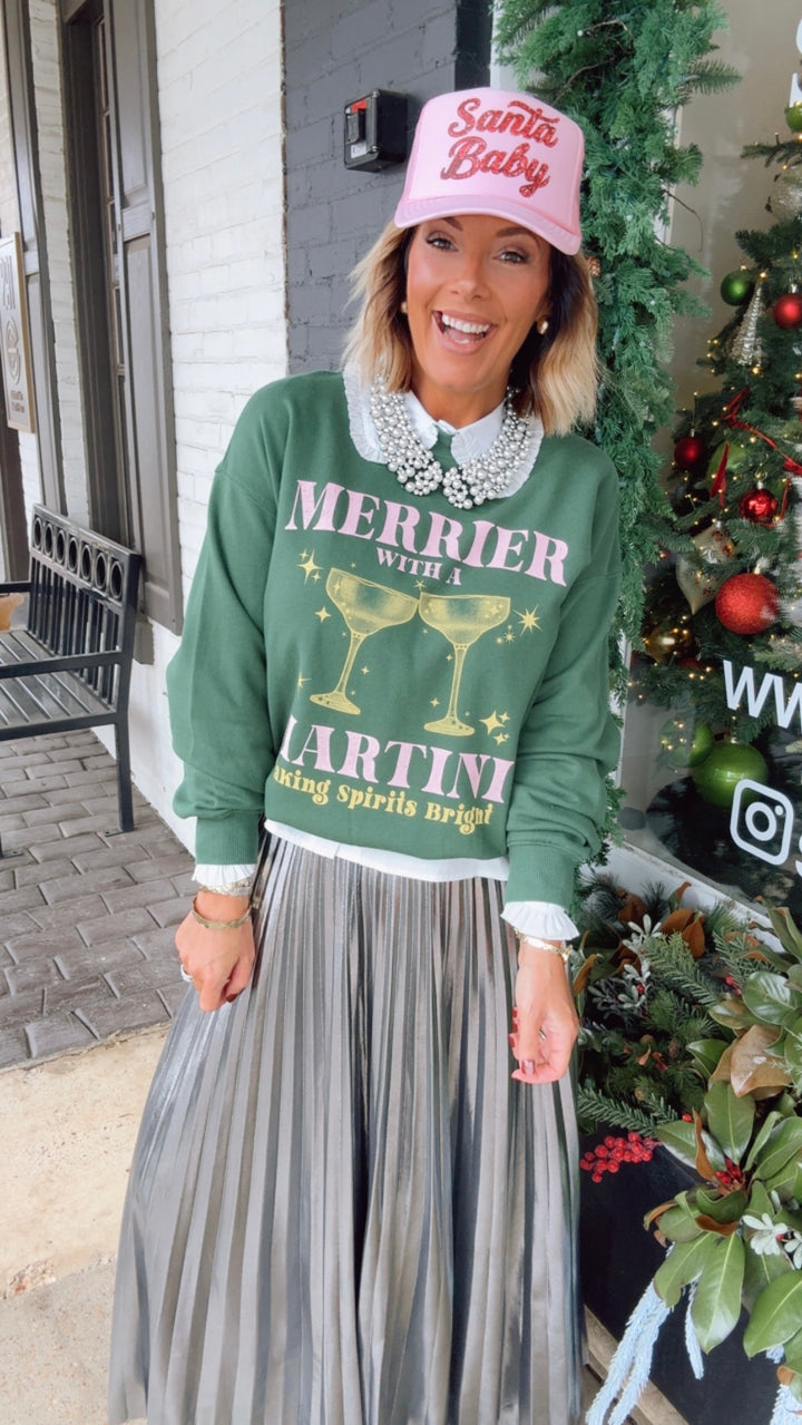 Merrier With A Martini Sweatshirt