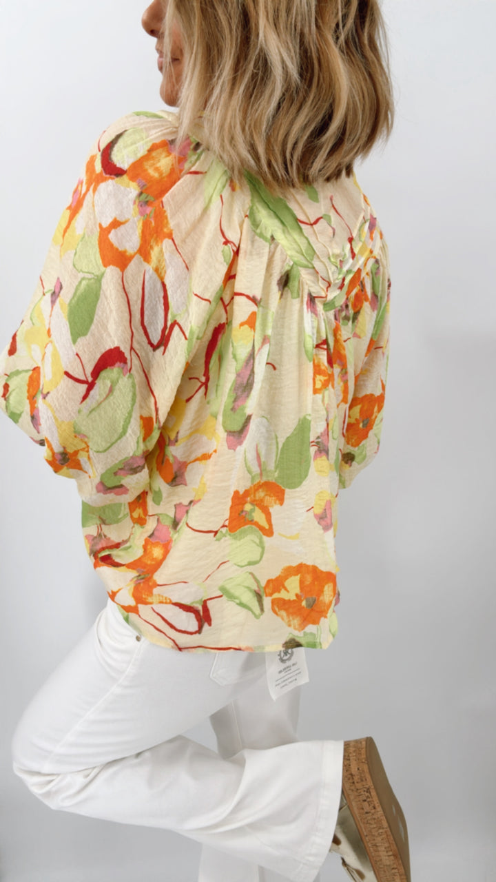 Floral Print Flowy Top