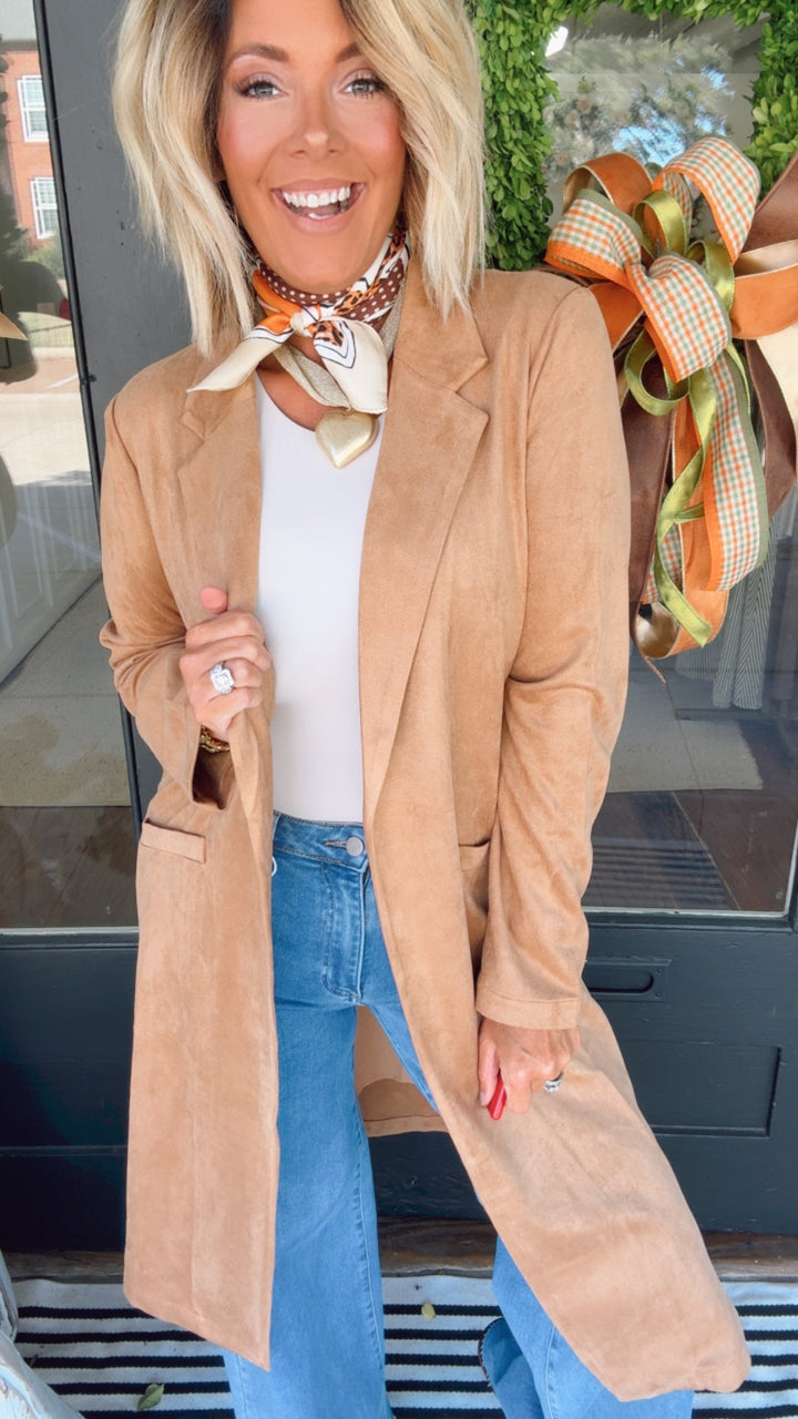 Camel Suede Duster