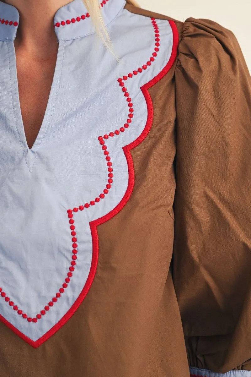 The Emerson Scallop Top