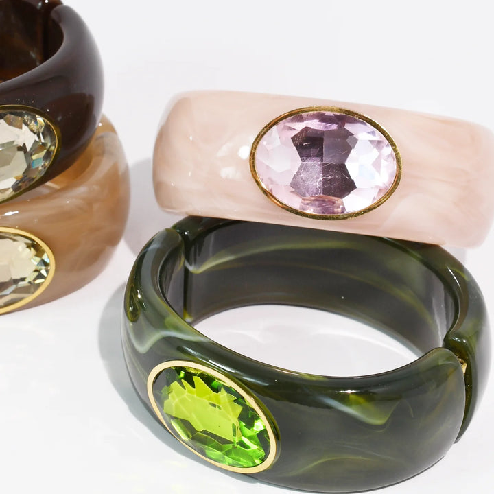 The Gemstone Resin Cuff Bracelet