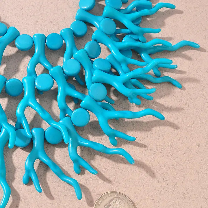 Ocean Inspired Coral Statement Necklace