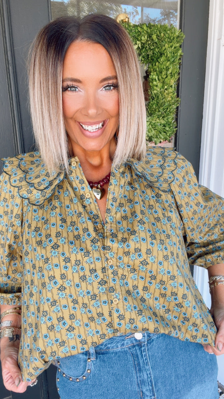 The Golden Hour Ruffle Top