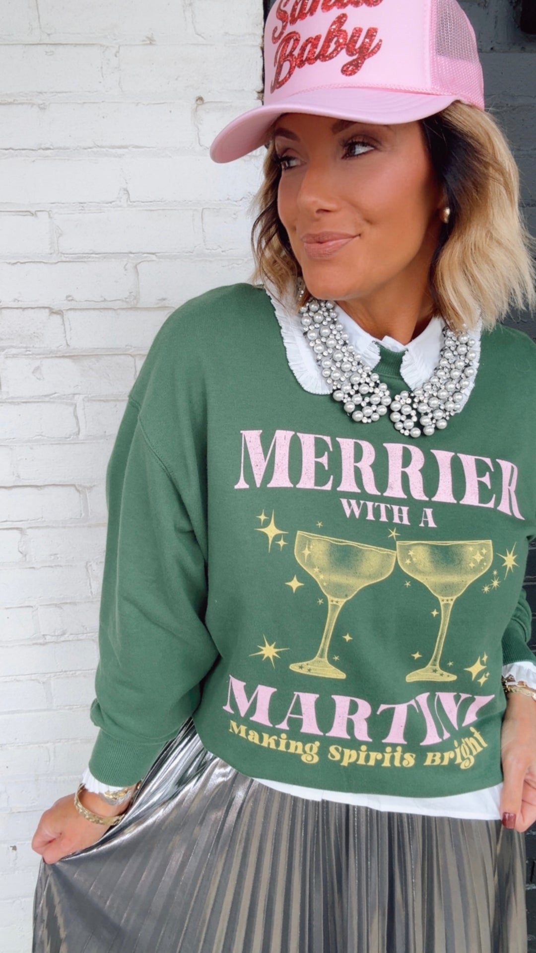 Merrier With A Martini Sweatshirt