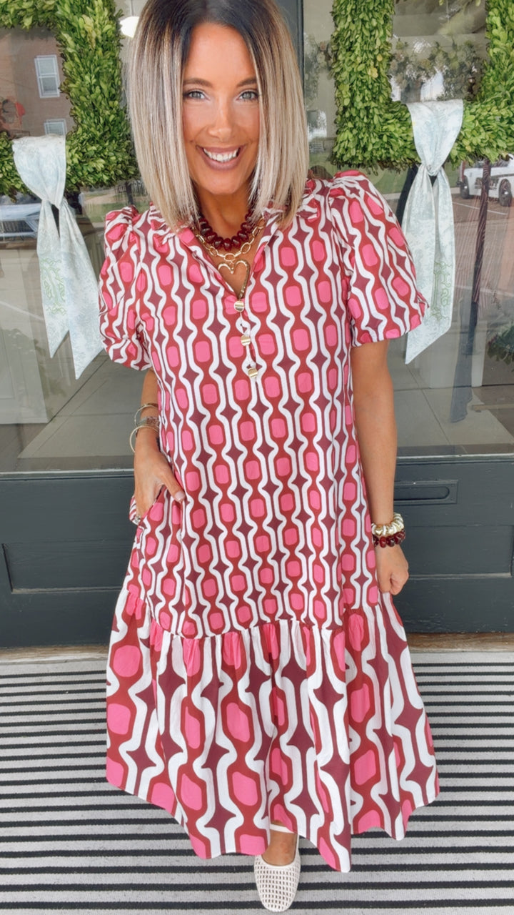 The Retro Rhythm Maxi Dress