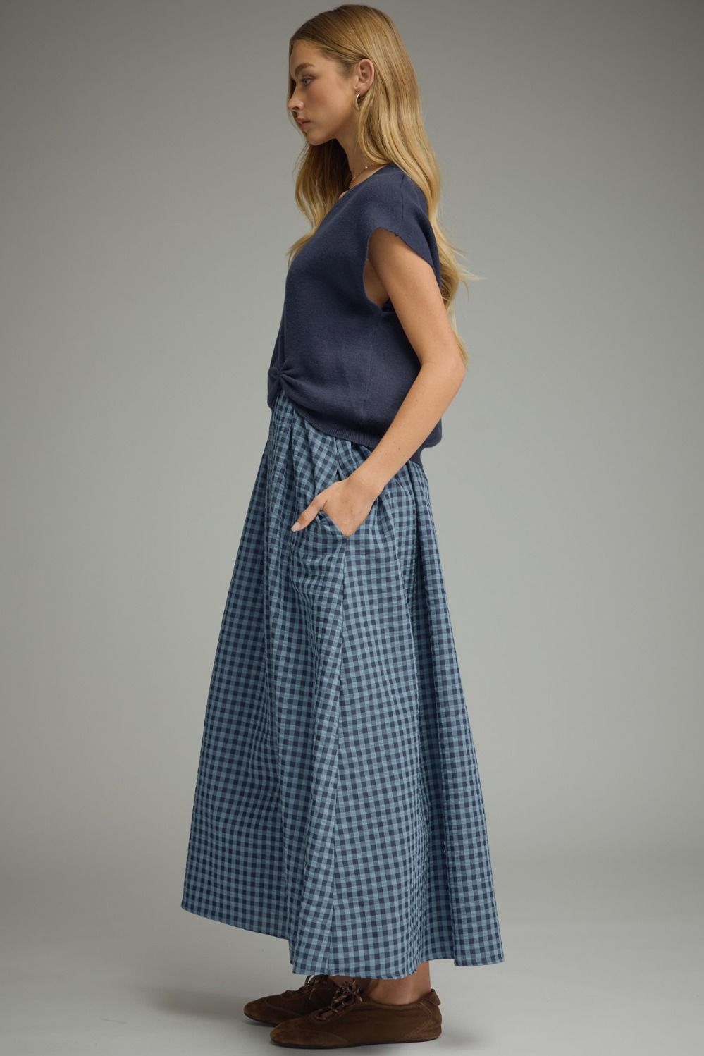 The Checked Out Maxi Dress