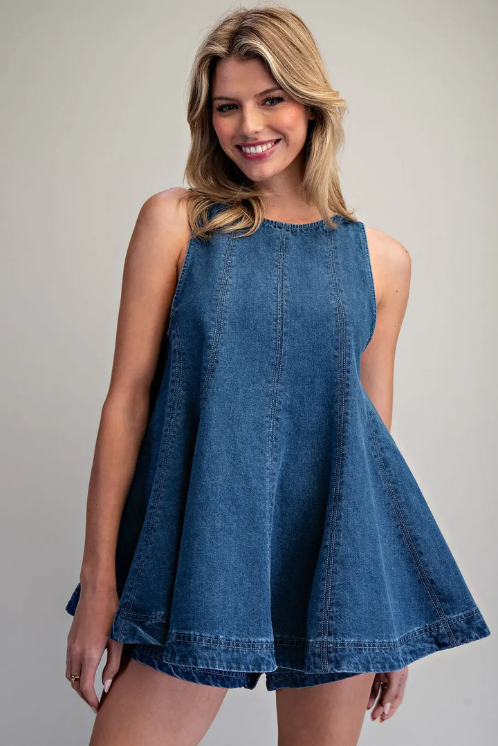 The Denim Swing top Set
