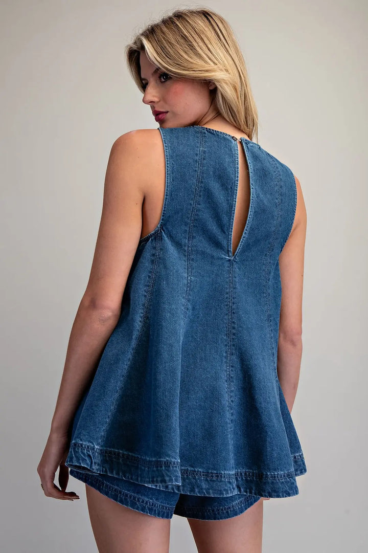 The Denim Swing top Set