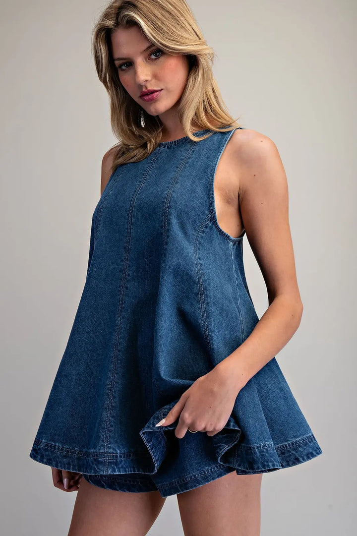 The Denim Swing top Set