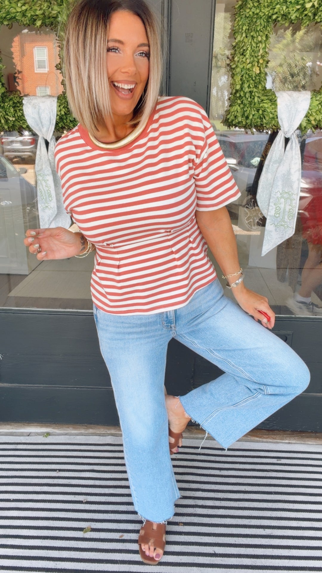 The All Lined Up Pintuck Tee