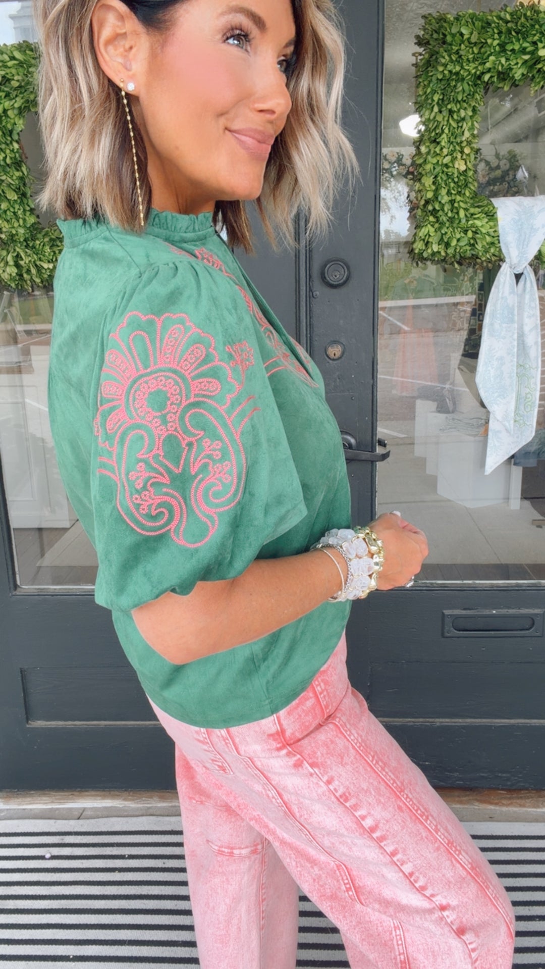 The Emerald Bloom Top