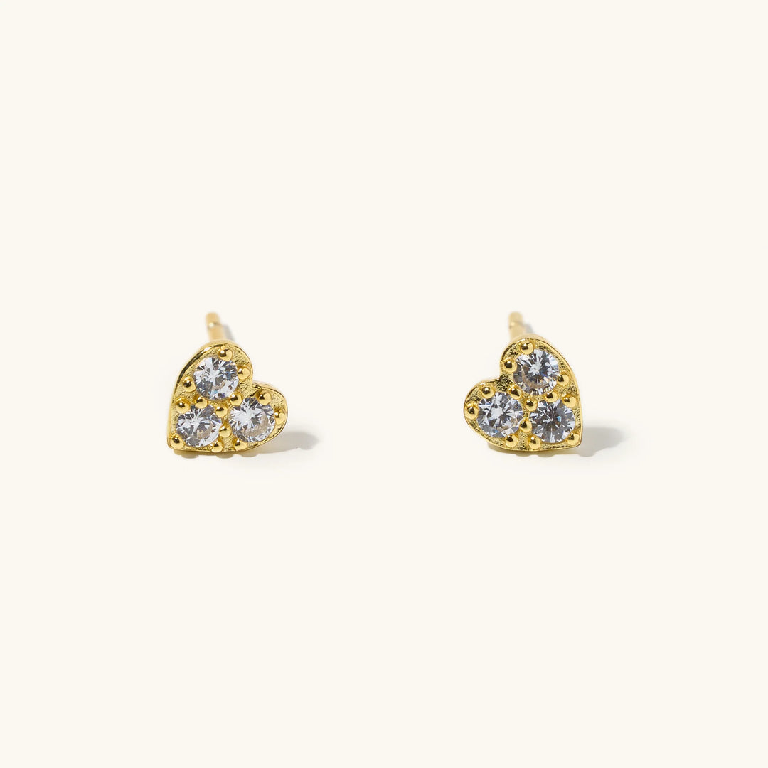 Crystal Mini Heart Studs