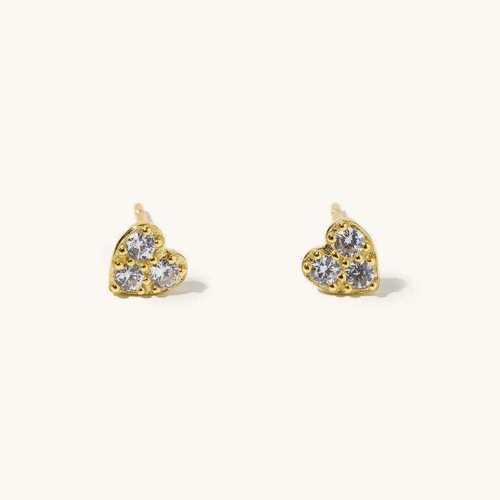 Crystal Mini Heart Studs