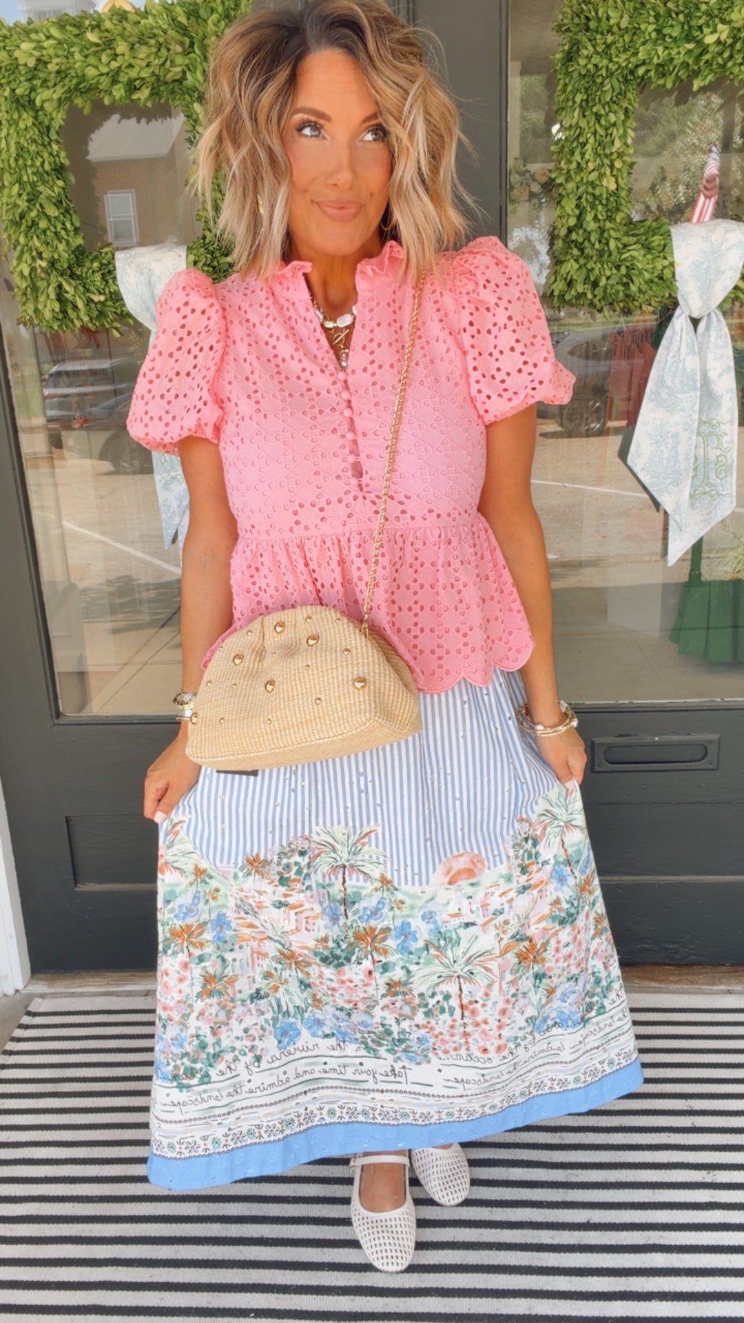 The Pink Sugar Eyelet Top