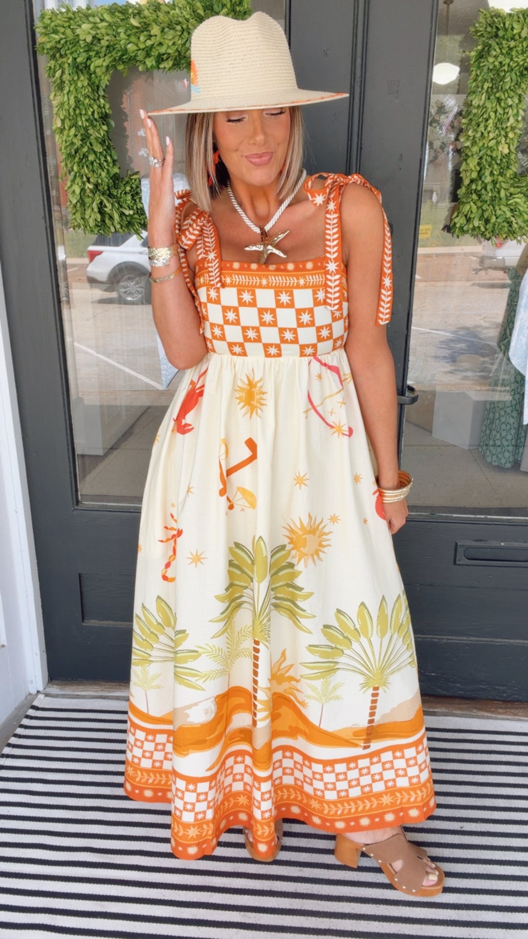 oasis orange dress Long Dress Stella | Orange | XS