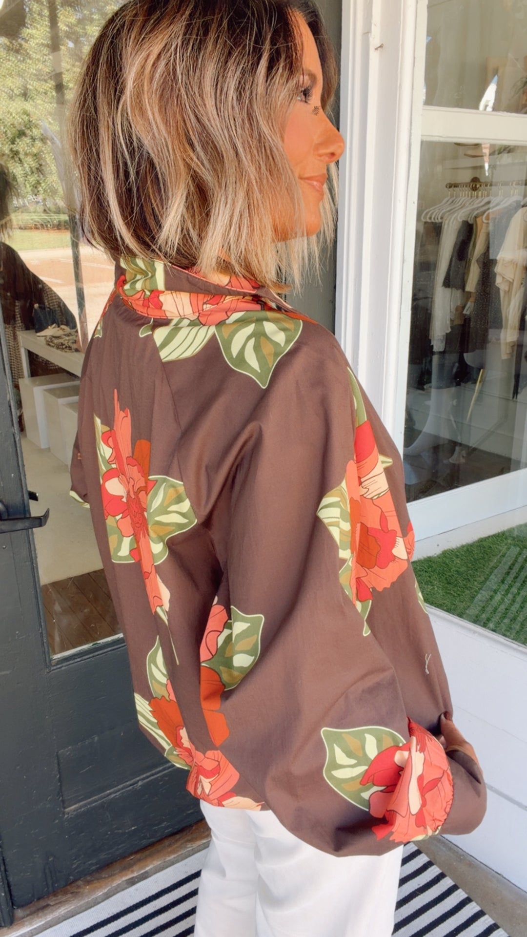 THML Autumn Blooms Floral Blouse