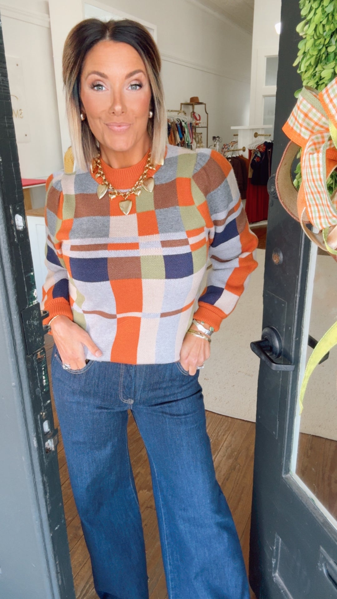 THML Colorblock Knit Sweater