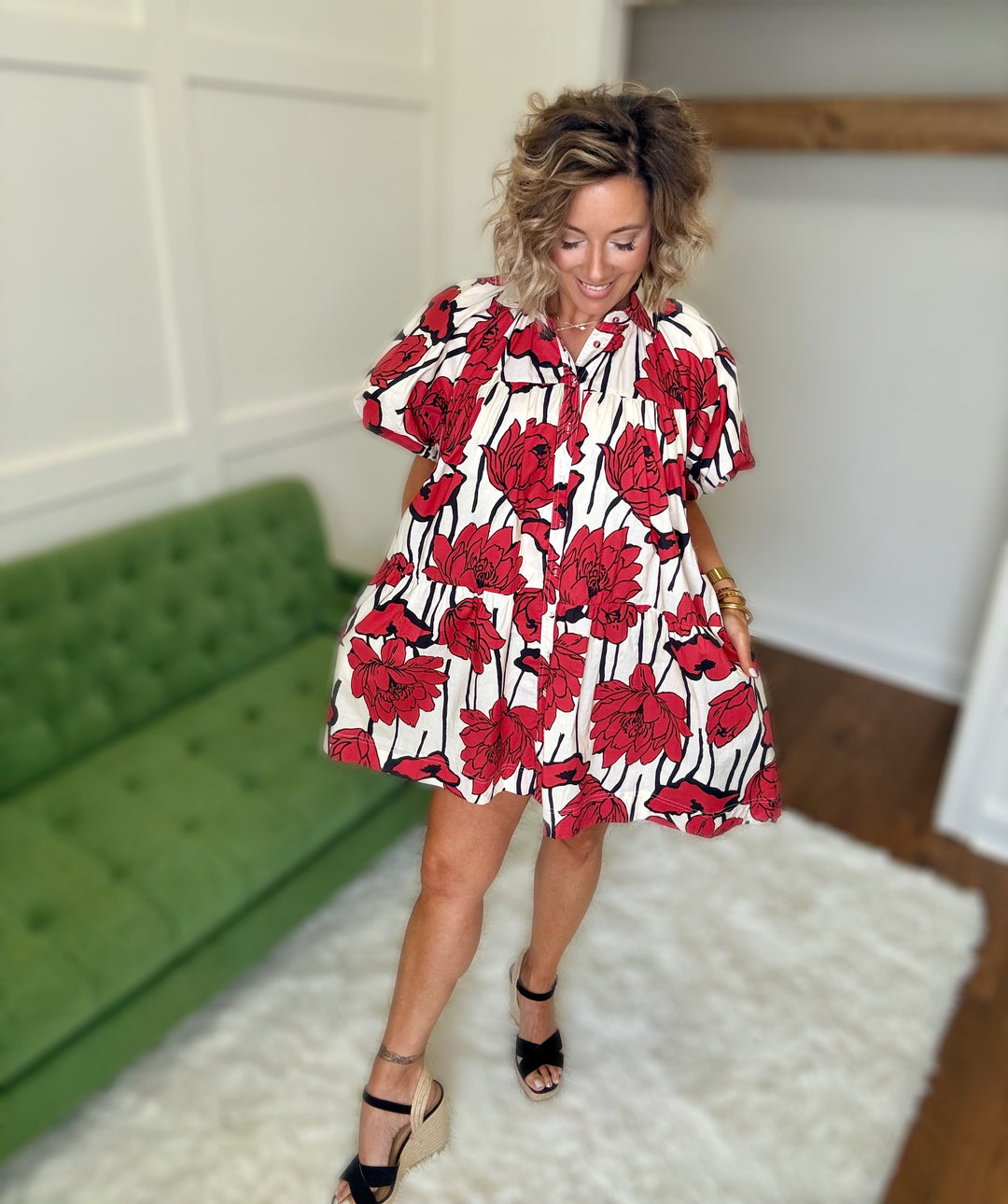 The Daring Floral Poplin Dress