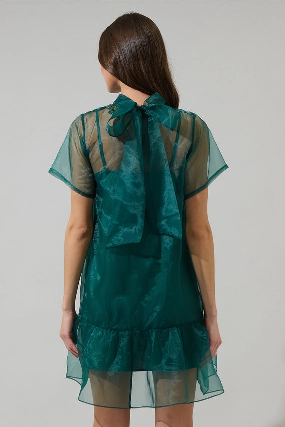 The Emerald Organza dress