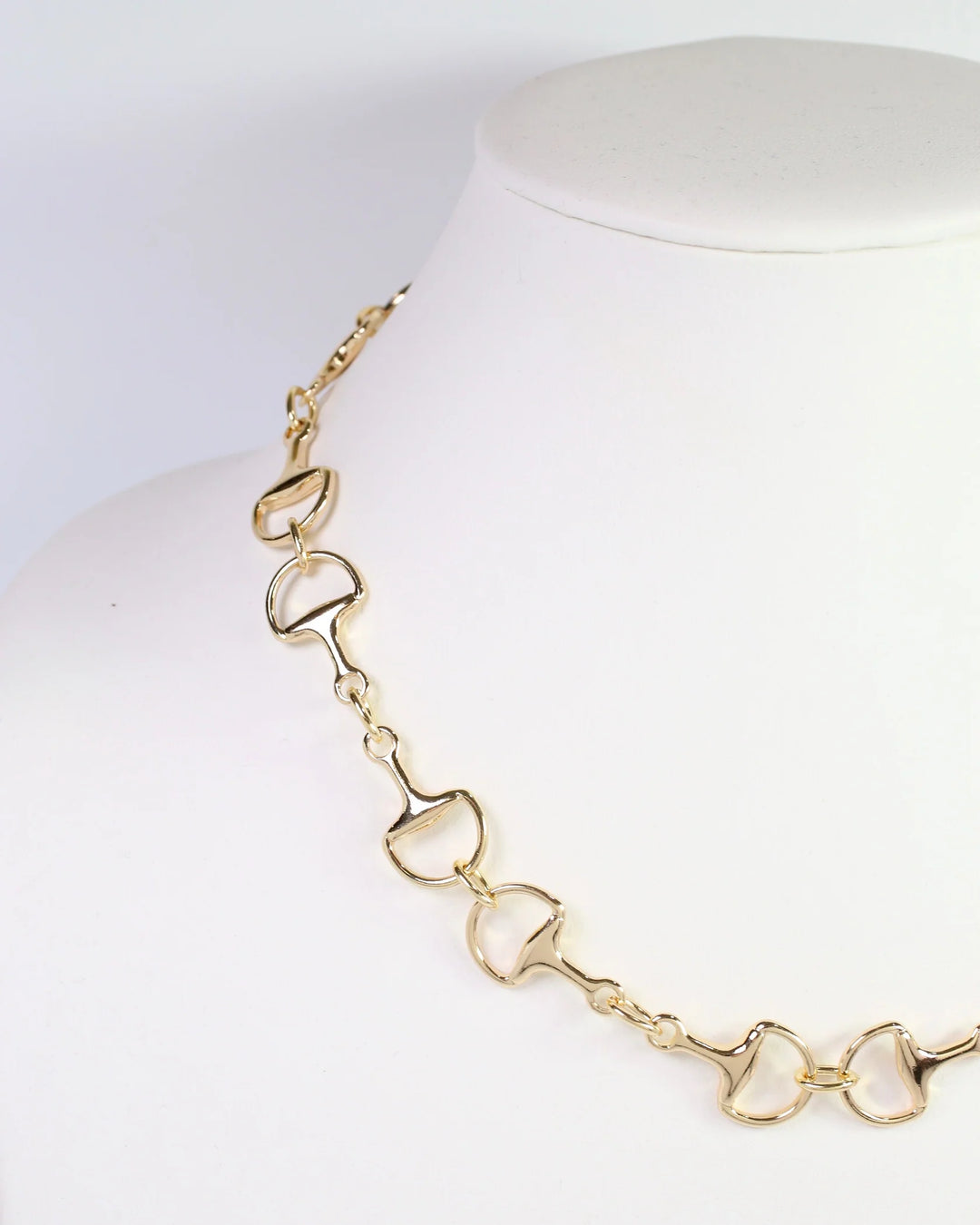 Ryder Horsebit Link Necklace Gold