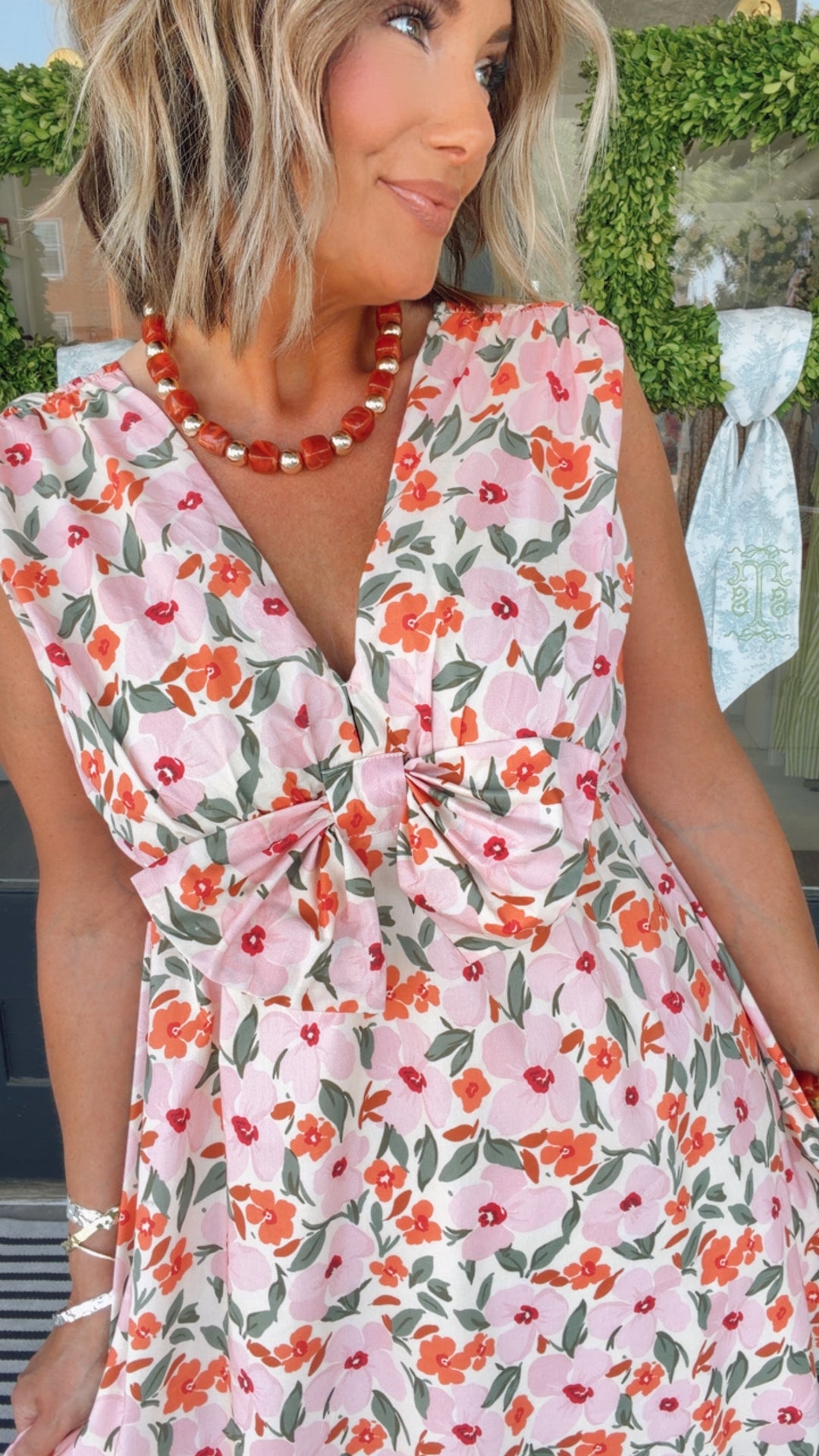 Saffron Bloom Mini Dress