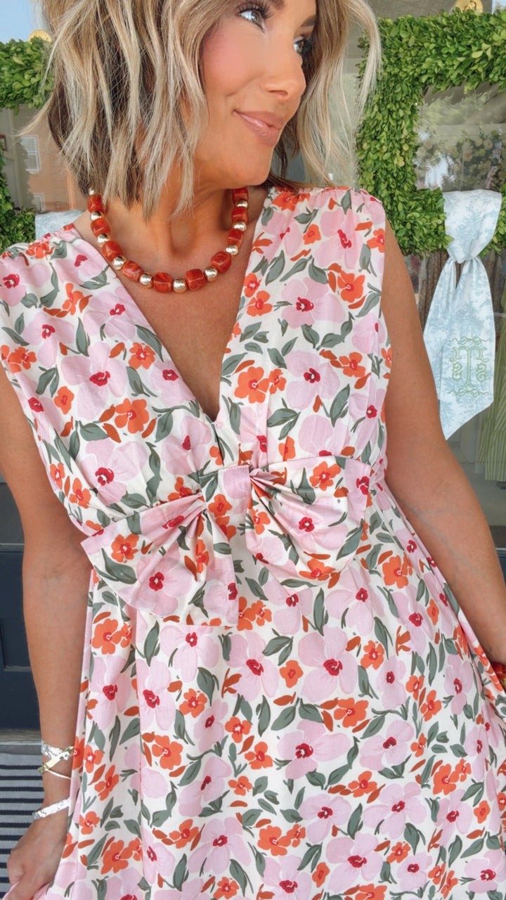 Saffron Bloom Mini Dress