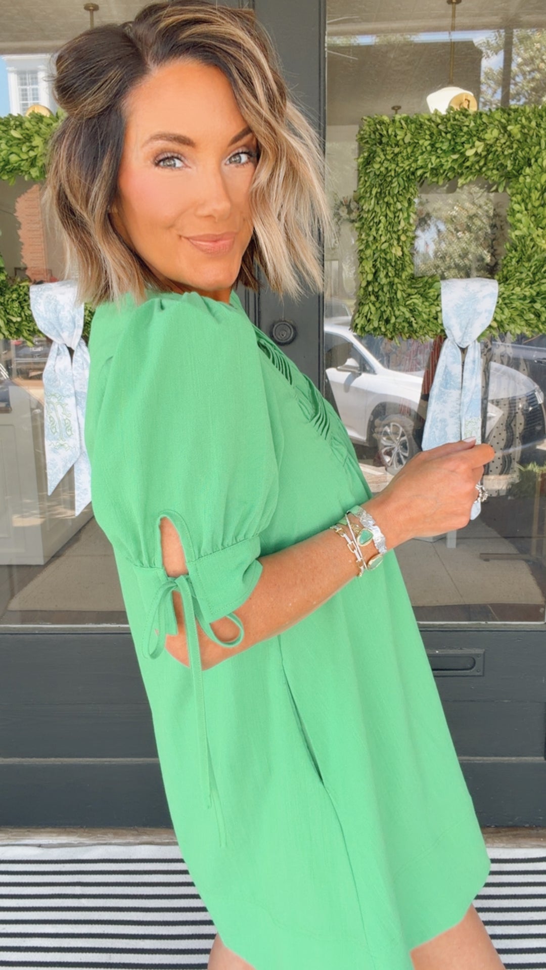 The Green with Envy Smocked Dress