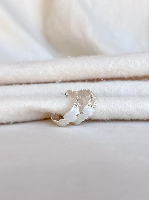 Easton Elle Plated Silver Hoops