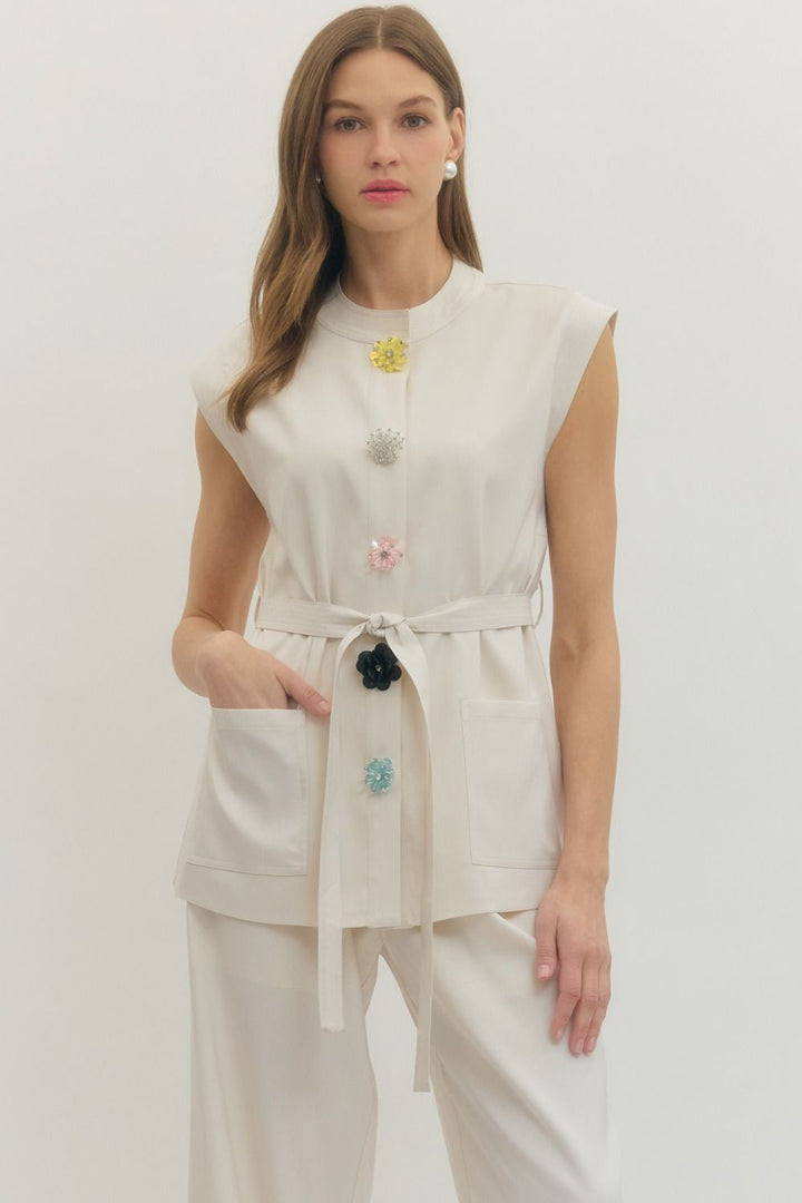 Floral Charm Utility Top