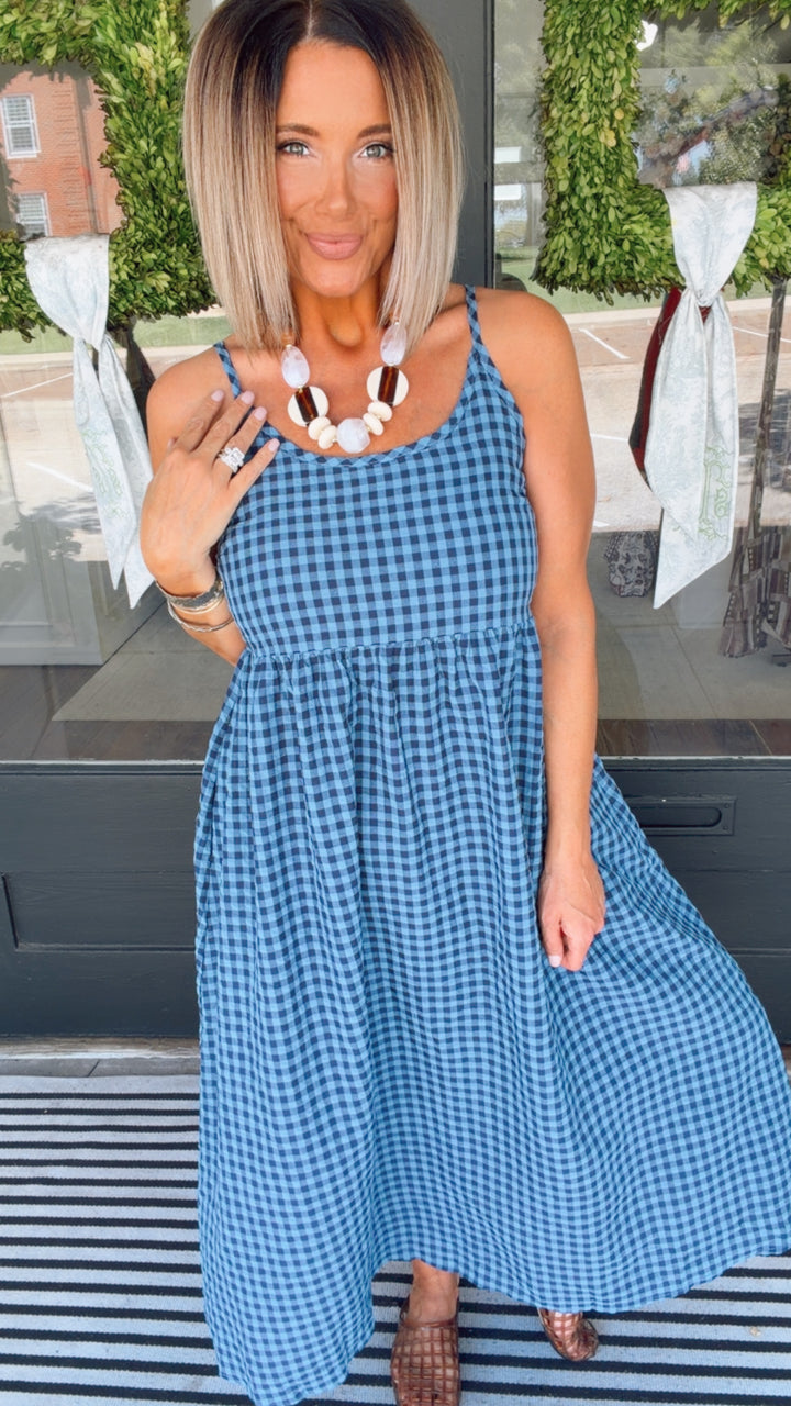 The Checked Out Maxi Dress