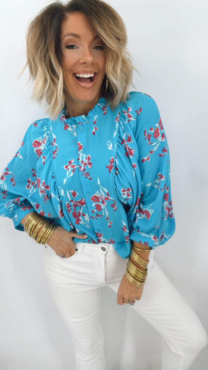 The Emma Floral Dolman Top