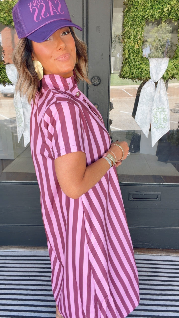 The Stripe Statement Midi Dress