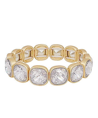 Cushion Cut Crystal Accent Bracelet