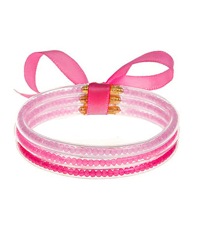3 Row Ombre Glass Tube Jelly Bracelet