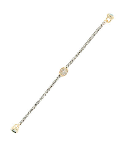 Pave CZ Cylinder Bracelet