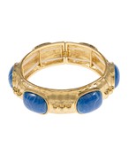 Square Colored Stone Station Bracelet