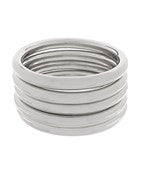 5 Row Thick Metal Stackable Bracelet