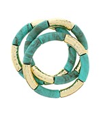 3 Row Marble & Metal Bangle Bracelet