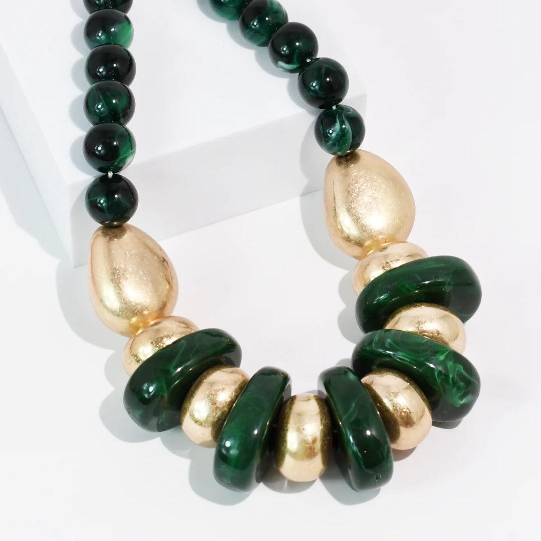 Emerald & Gold Necklace
