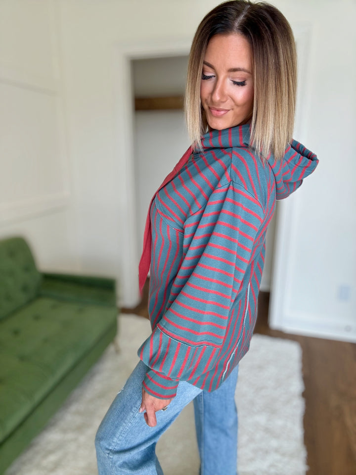 The Boho Belle Colorblock Hoodie