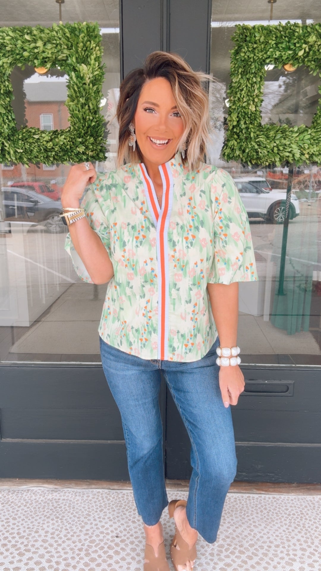 The Multistripe Floral Top