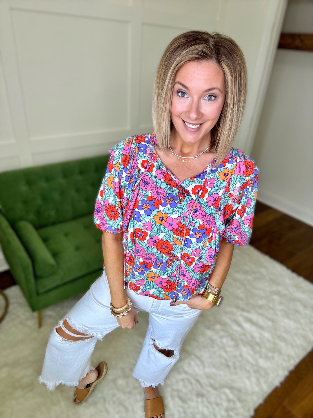 The Floral Frenzy Blouse