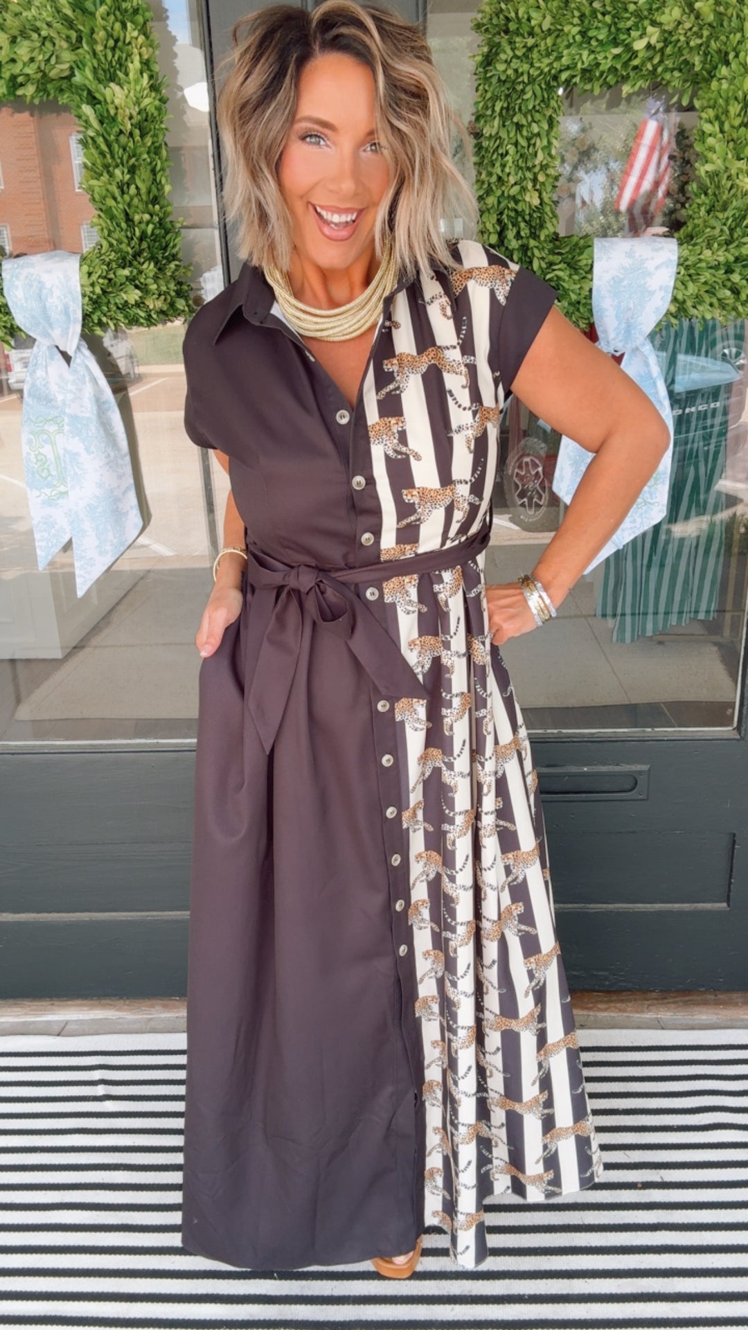The Leopard Lane Tie-Waist Dress