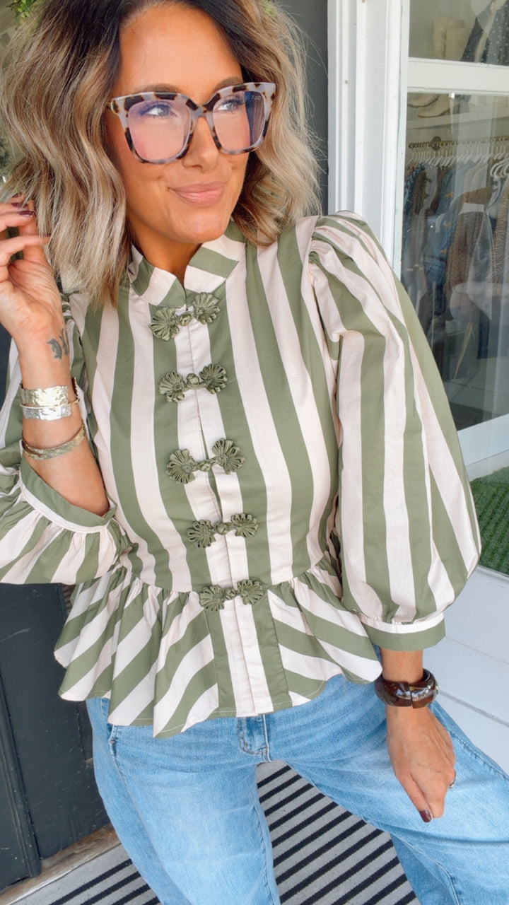 The Olive You More Striped Top