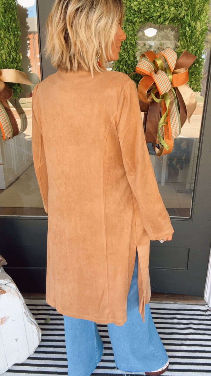 Camel Suede Duster