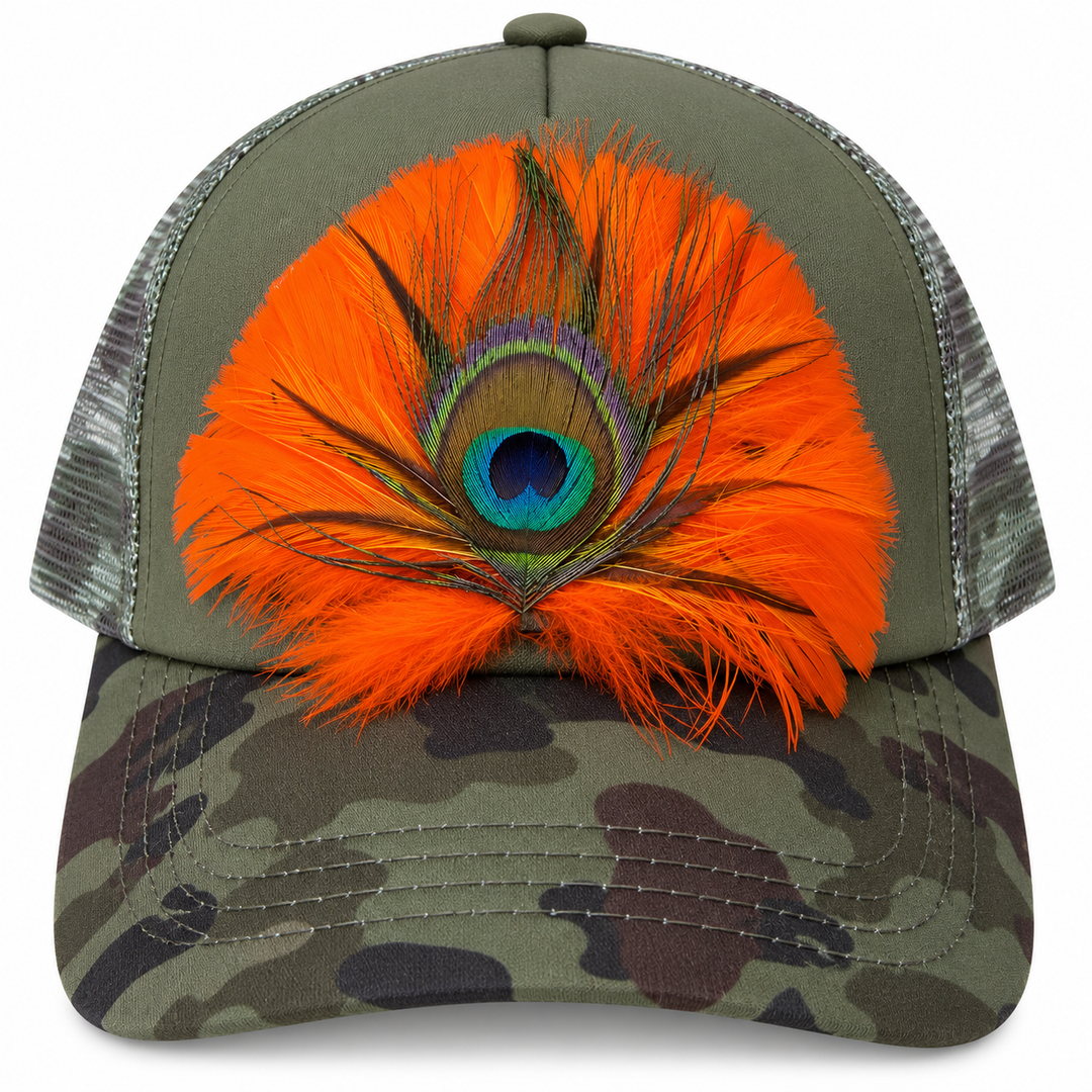 The Wild Peacock Camo Trucker Hat