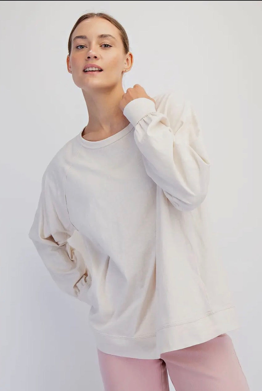 Oversized Casual Slub Top