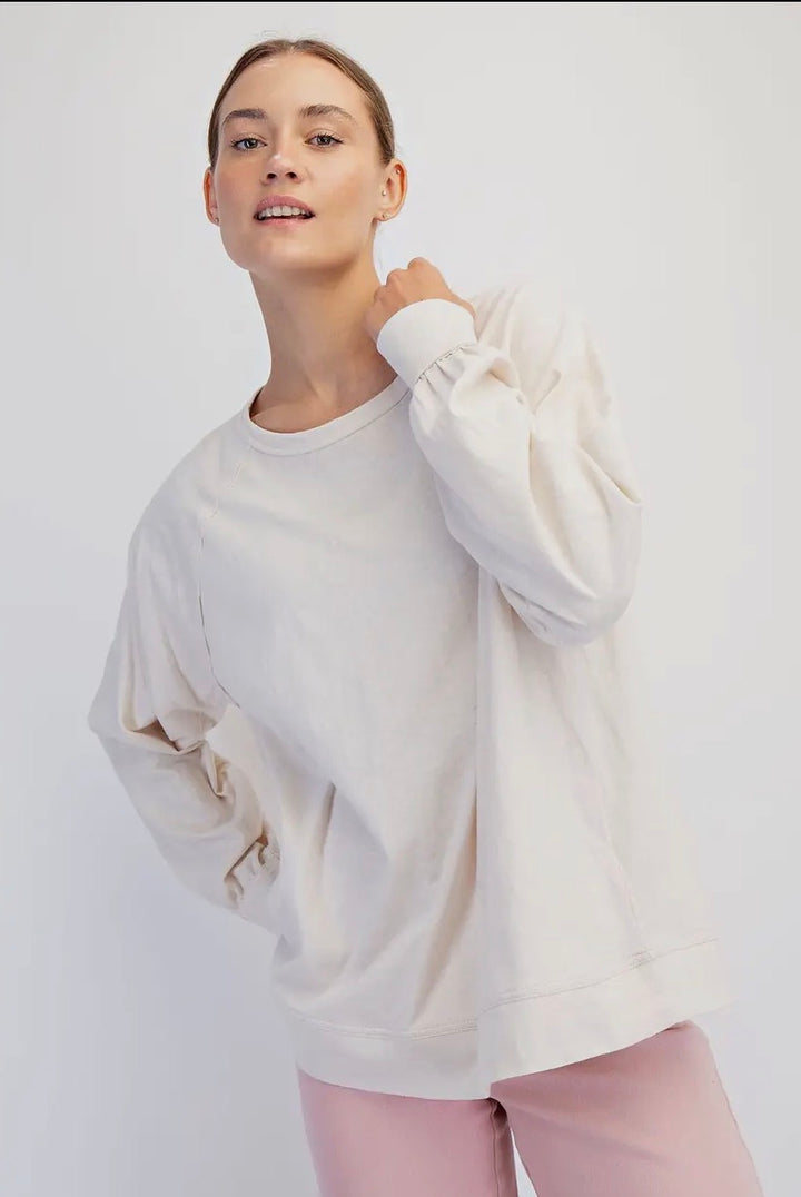 Oversized Casual Slub Top