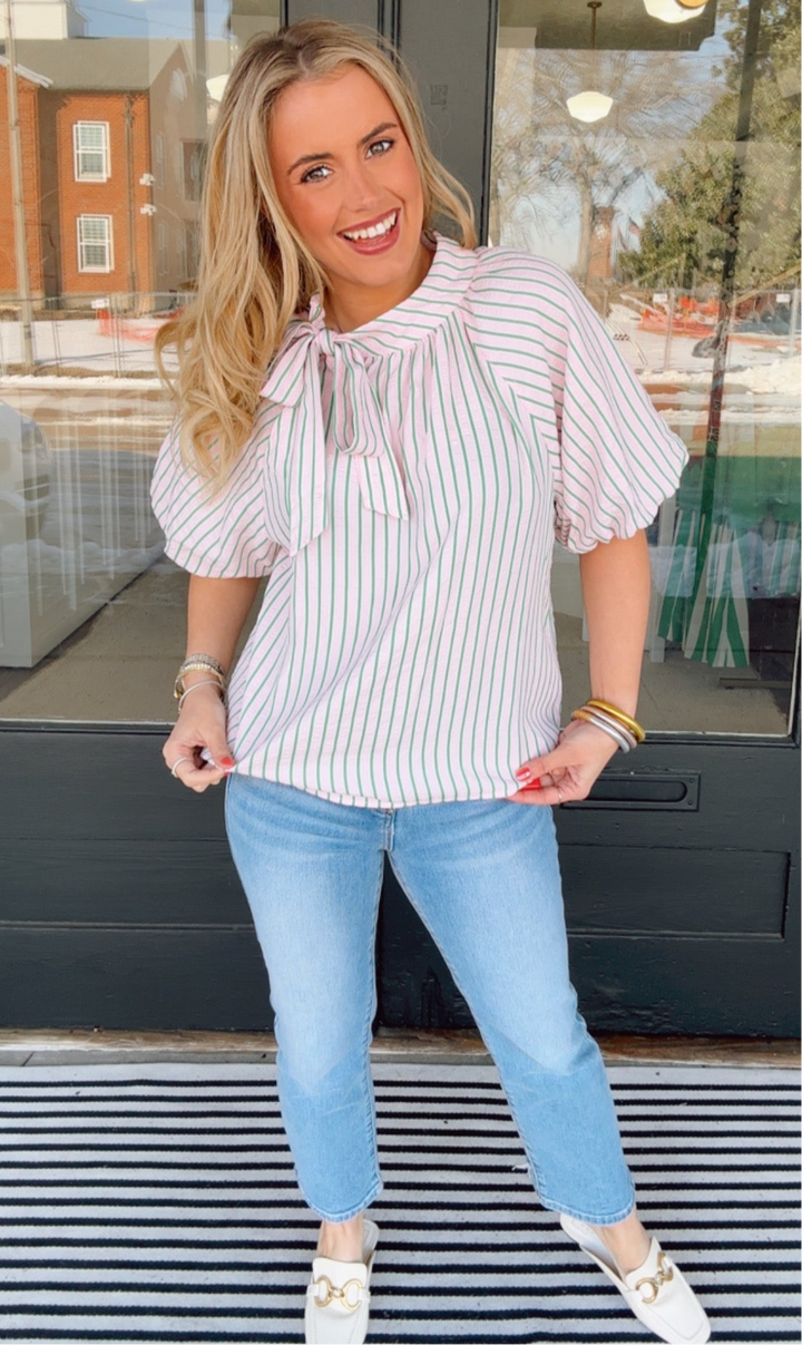 THML Magnolia Tie Neck Top